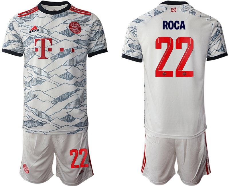Men 2021-2022 Club Bayern Munich away white #22 Soccer Jersey->bayern munich jersey->Soccer Club Jersey